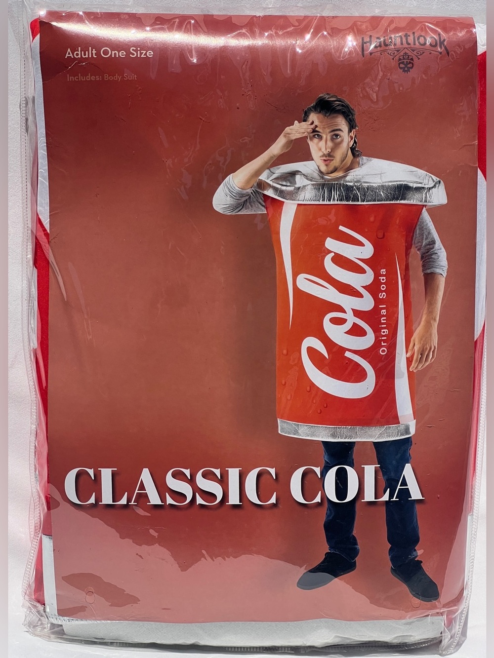 NOS Classic Cola Costume One Size Unisex Adult Body Suit Halloween by Hauntlook
